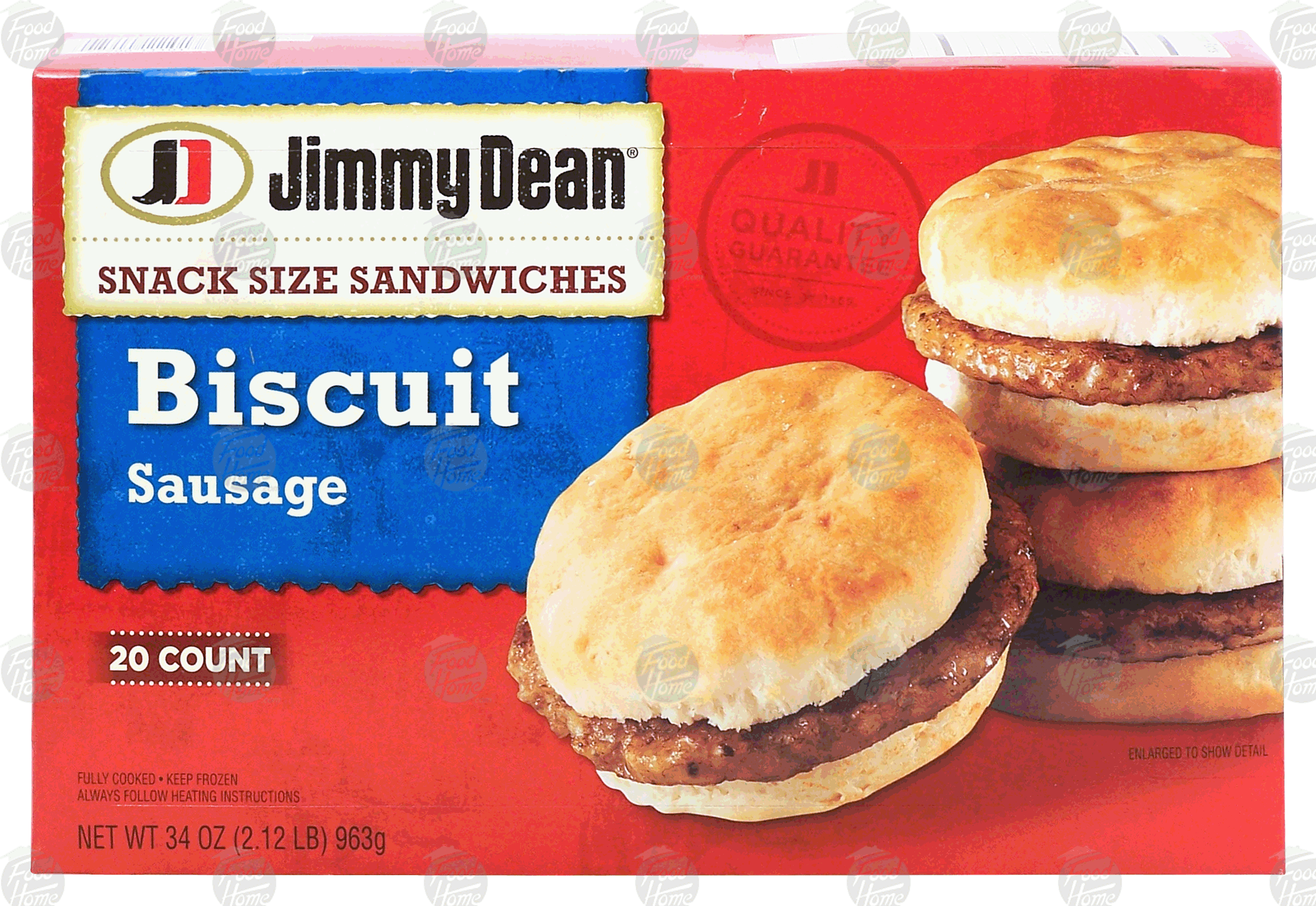 Jimmy Dean  sausage biscuit, snack size sandwiches, 20 count Full-Size Picture